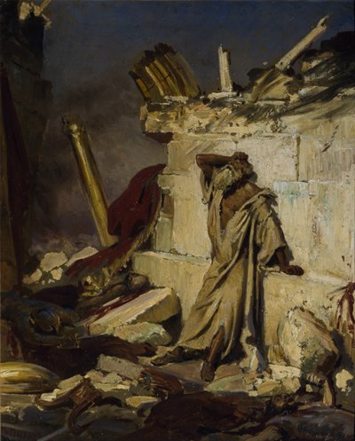 Geremia lamenta la Distruzione di Gerusalemme, 1870 da Ilya Efimovich Repin
