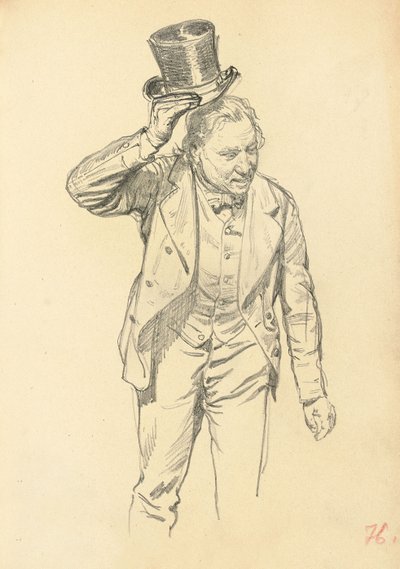 Uomo che si toglie il cappello, c. 1872-1875 da Ilya Efimovich Repin
