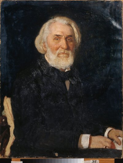 Ritratto dello scrittore Ivan Sergeevič Turgenev da Ilya Efimovich Repin