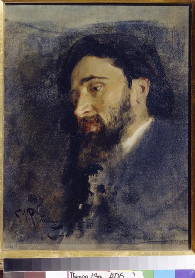 Ritratto dello scrittore Vsevolod Mikhailovitch Garchine da Ilya Efimovich Repin