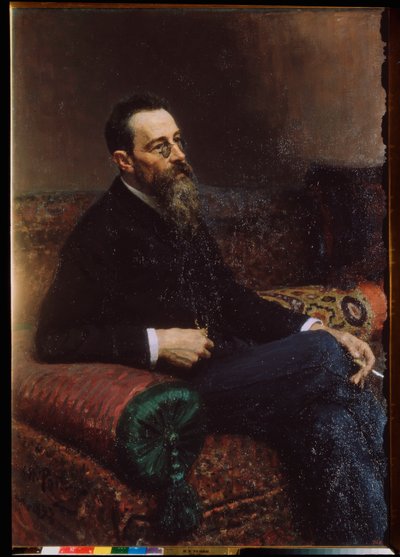 Ritratto del compositore Nikolai Rimsky-Korsakov da Ilya Efimovich Repin