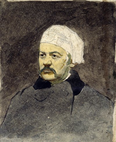 Ritratto del compositore russo Mikhail Ivanovitch Glinka (1804-1857) (Michail I. Glinka) - Dipinto di Ilya Yefimovich Repin (1844-1930), acquerello su cartone (28x23 cm), verso il 1870 - Museo Memoriale I. Repin Penates, vicino a San Pietroburgo (Russia) da Ilya Efimovich Repin