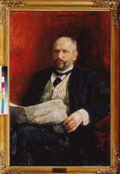 Ritratto del primo ministro Pyotr A. Stolypin da Ilya Efimovich Repin