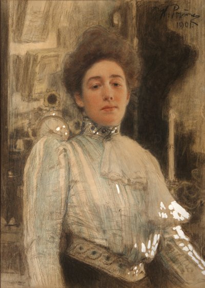 Ritratto di Alexandra Pavlovna Botkina 1867-1959, 1901 da Ilya Efimovich Repin