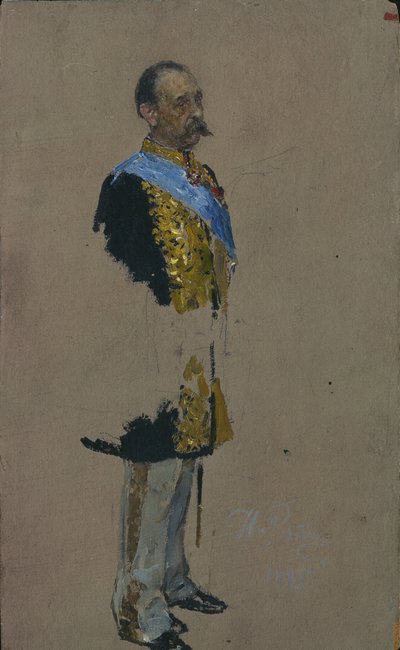 Ritratto del Conte Dmitry Andreyevich Tolstoy 1823-1889, 1885 da Ilya Efimovich Repin