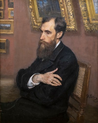 Ritratto di Pavel Mikhailovich Tretyakov da Ilya Efimovich Repin