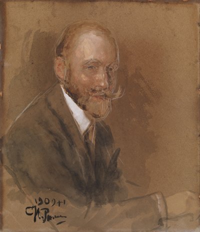 Ritratto del drammaturgo Principe Vladimir Vladimirovich Bariatinsky 1874-1941 da Ilya Efimovich Repin