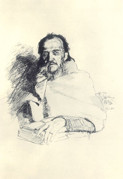 Ritratto del poeta Yakov Polonsky da Ilya Efimovich Repin