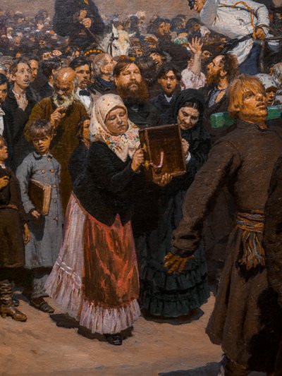 Processione religiosa nella provincia di Kursk (dettaglio) da Ilya Efimovich Repin