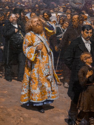 Processione religiosa nella provincia di Kursk (dettaglio) da Ilya Efimovich Repin