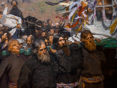 Processione religiosa nella provincia di Kursk (dettaglio) da Ilya Efimovich Repin