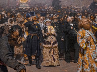 Processione religiosa nella provincia di Kursk (dettaglio) da Ilya Efimovich Repin