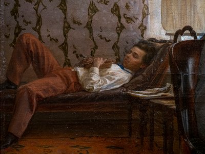Studenti che si preparano per un esame (dettaglio) da Ilya Efimovich Repin