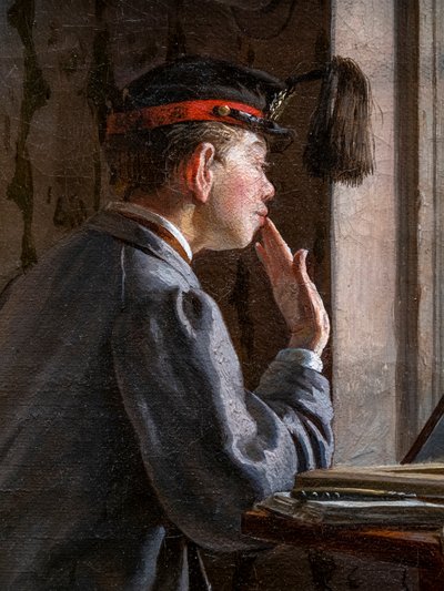 Studenti che si preparano per un esame (dettaglio) da Ilya Efimovich Repin