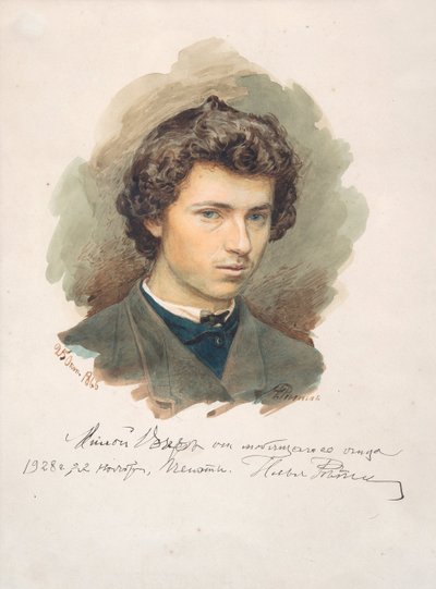 Autoritratto, 1866 da Ilya Efimovich Repin