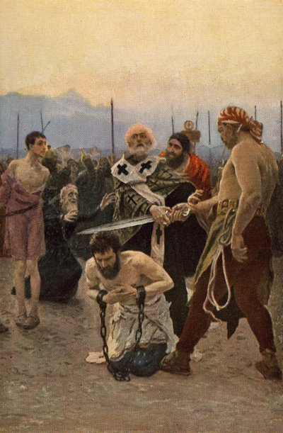 San Nicola di Myra salva tre innocenti dalla morte da Ilya Efimovich Repin