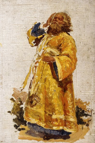 Studio del Diacono per il dipinto "La Processione Religiosa nella Provincia di Kursk" da Ilya Efimovich Repin