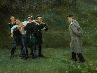 Il duello (dettaglio) da Ilya Efimovich Repin