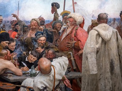 I cosacchi zaporoghi scrivono una lettera al sultano della Turchia da Ilya Efimovich Repin