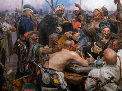 I cosacchi zaporoghi scrivono una lettera al sultano della Turchia da Ilya Efimovich Repin