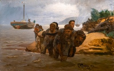 Torri che attraversano un guado da Ilya Efimovich Repin