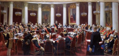 La sessione centenaria del Consiglio di Stato nel Palazzo di Maria il 5 maggio 1901 da Ilya Efimovich Repin