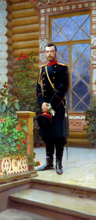 Zar Nicola II di Russia da Ilya Efimovich Repin