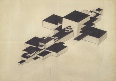 Progetto per aereo suprematista Supremolet da Ilya Grigorevich Chashnik