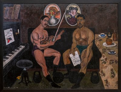 Autoritratto e ritratto di Pyotr Konchalovsky da Ilya Ivanovich Mashkov