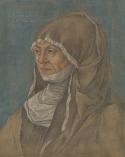Ritratto di una donna, detta Caritas Pirckheimer da Imitator of Albrecht Dürer