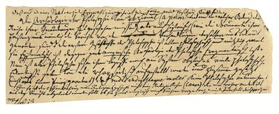 Manoscritto autografo, in tedesco, note sulla filosofia e l