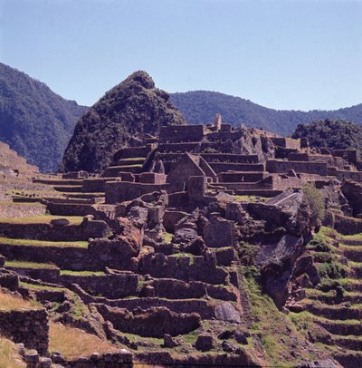 Edifici terrazzati della cittadella di Machu Picchu da Incan