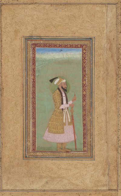 Ritratto di un principe con un rubino da Indian 18th Century