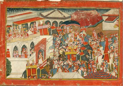 Krishna e Balarama partono da un palazzo da Indian Art