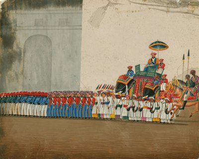 Sultano a cavallo di un elefante, c. 1800 da Indian Art