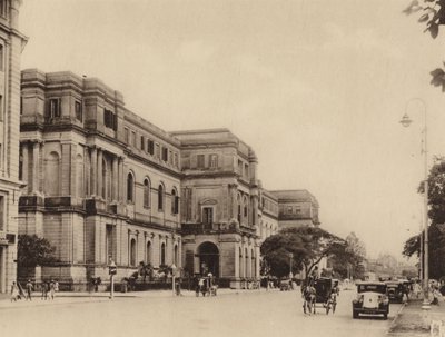 Il Museo Indiano e Chowringhee Road guardando verso sud (foto b/n) da Indian photographer