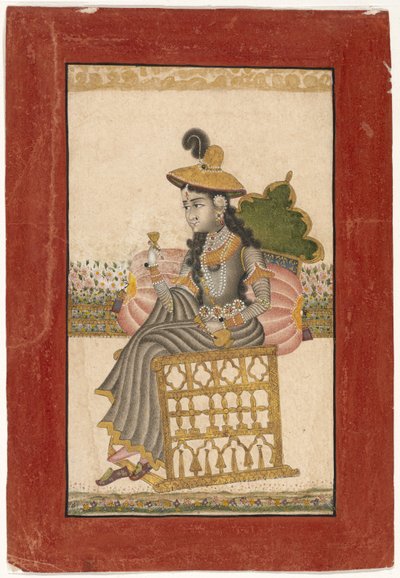 Una Signora ingioiellata, Scuola di Kota, 1690-1720 da Indian School