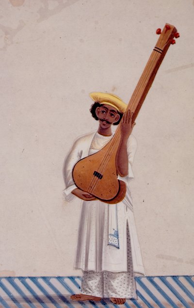 Un suonatore di tambura, c.1830 da Indian School