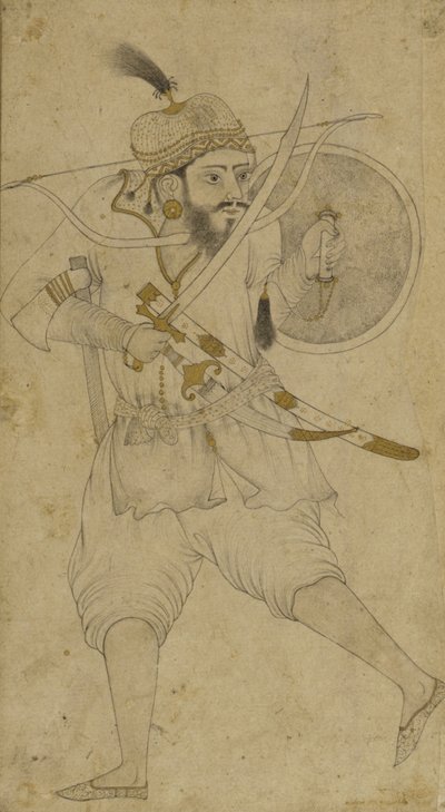 Un soldato tartaro, Ahmadnagar, altopiano del Deccan da Indian School