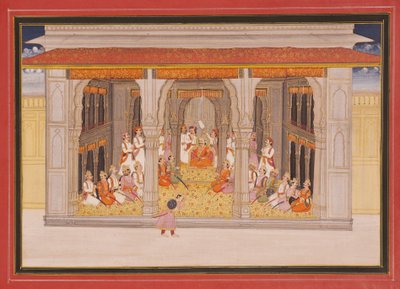 Un re in durbar in un padiglione da Indian School