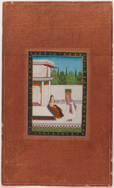 Una signora e la sua anziana serva, 1875-1900 da Indian School