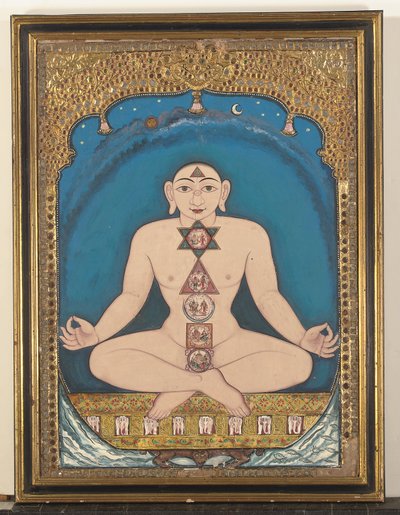 Un dipinto su pannello di un Tirthankara da Indian School