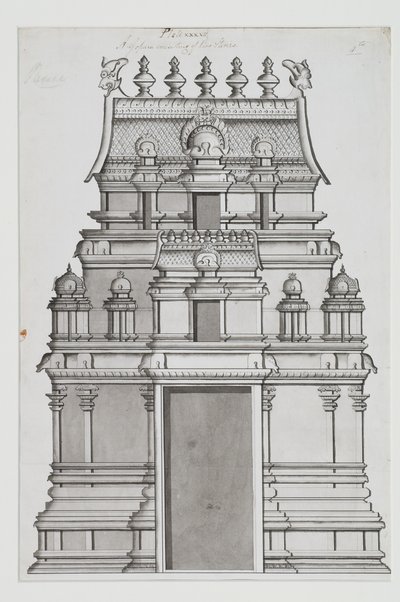 Un gopuram a due piani da Indian School