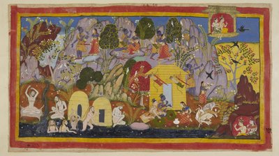 Nel frattempo, tutto è tranquillo con gli esiliati nella loro dimora sul monte Citrakuta. Rama indica a Sita le sue bellezze: le molte varietà di alberi e uccelli incantevoli, le rocce colorate da gemme e minerali, e il fiume Mandakini da Indian School