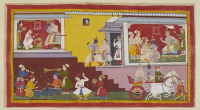Dasaratha dice di nuovo a Rama che lo farà re, con Vasistha, Laksmana, un altro Brahmino e ministri presenti. Rama e Laksmana poi lasciano il re per chiamare Kausalya, che, vestita di bianco, è preoccupata. da Indian School