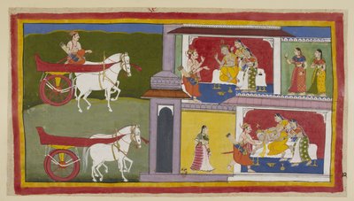 Sumantra ritorna ad Ayodhya e entra nel palazzo per dare l