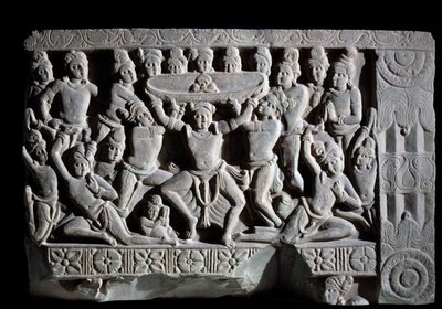 Adorazione del turbante (frammento di rilievo, 225-325) da Indian School