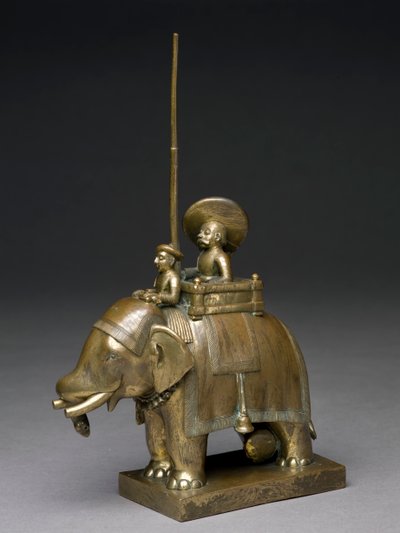 Un ufficiale a cavallo di un elefante, 1795 da Indian School