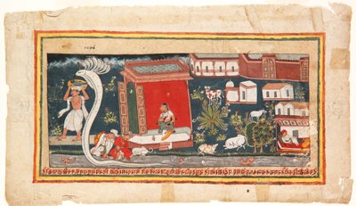 Il piccolo Krishna viene portato in salvo da Indian School