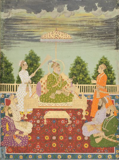 Bahadur Shah con i suoi quattro figli e un nipote, c.1710 da Indian School